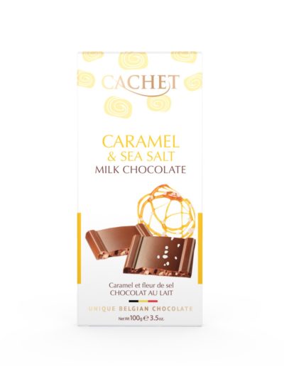Cachet Milk Chocolate 31% Cocoa with Caramel and Sea salt 100g