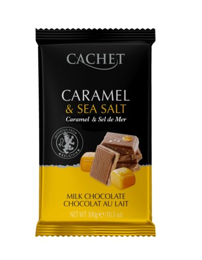 Cachet Milk Chocolate 32% Cocoa with Caramel and Sea salt 300 g